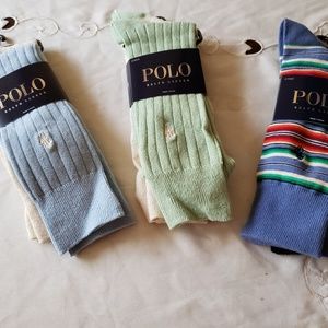 Mens Polo Ralph Lauren socks 3 packs of 2 sz 10-13